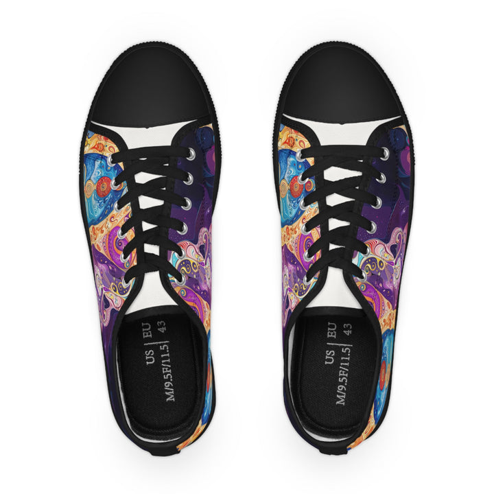 Vibrant Psychedelic Dreams - Men's Lowtop Sneakers - Shoes - g(0D·IO) - US 5 - Black sole -