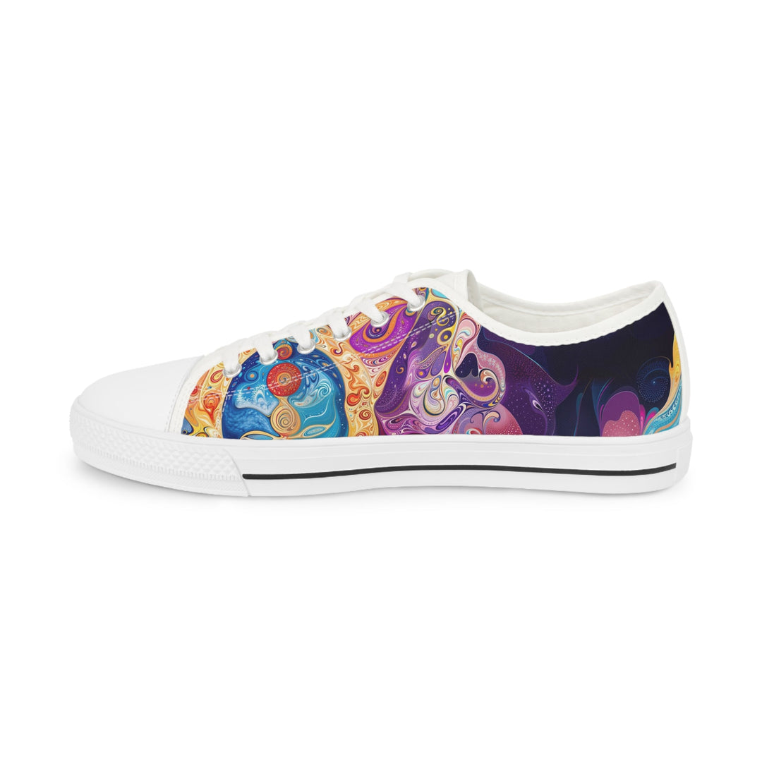 Vibrant Psychedelic Dreams - Men's Lowtop Sneakers - Shoes - g(0D·IO) - US 5 - Black sole -