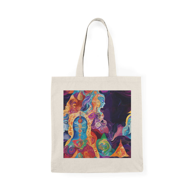 Vibrant Psychedelic Dreams - Natural Tote Bag - Bags - g(0D·IO) - 15" x 16" - Natural -