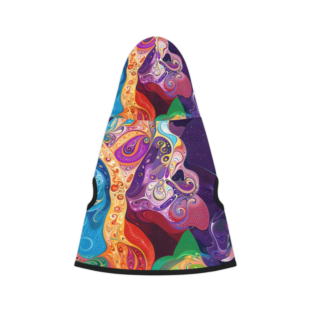 Vibrant Psychedelic Dreams - Pet Hoodie - Pets - g(0D·IO) - XXS - Black Rib -