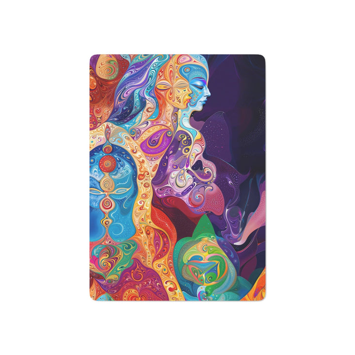 Vibrant Psychedelic Dreams - Poker Cards - Paper products - g(0D·IO) - 2.47" x 3.47" - White - Semi Glossy