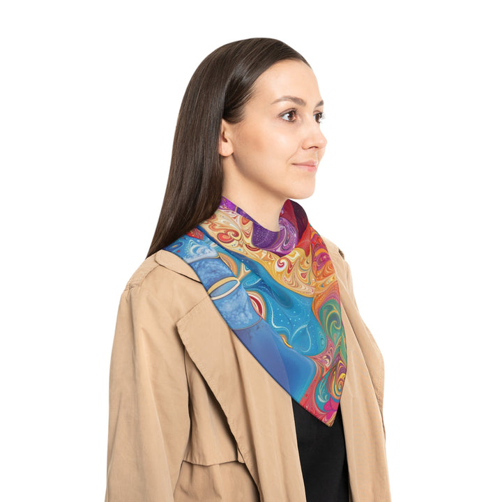 Vibrant Psychedelic Dreams - Poly Scarf - Accessories - g(0D·IO) - Poly chiffon - 50" × 50" -