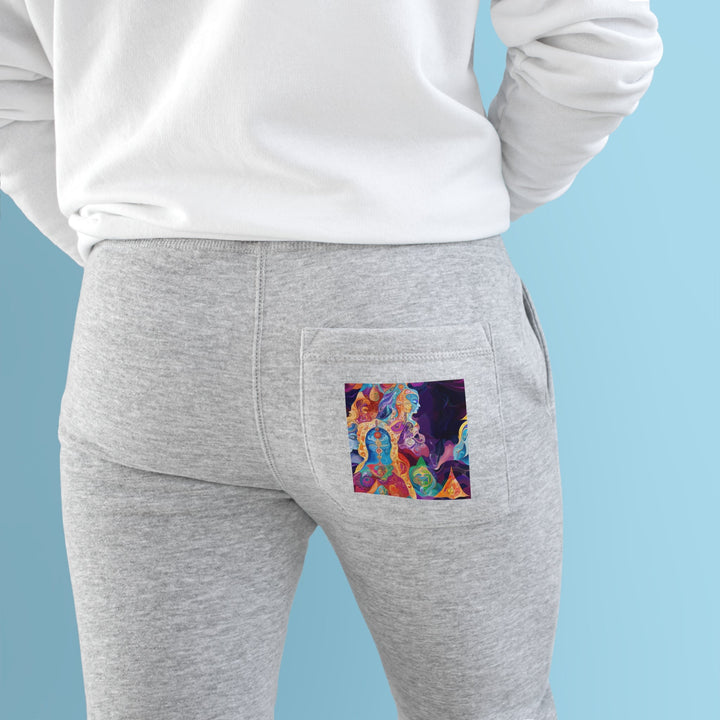 Vibrant Psychedelic Dreams - Premium Fleece Joggers - Trousers - g(0D·IO) - Charcoal Heather - M -