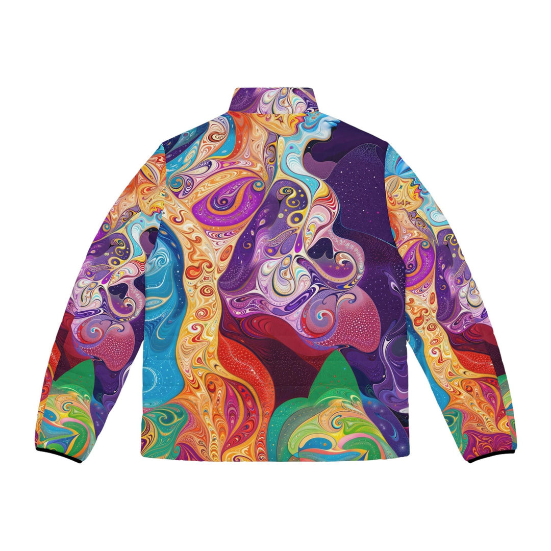 Vibrant Psychedelic Dreams - Puffer Jacket - All Over Prints - g(0D·IO) - S - Black zipper -