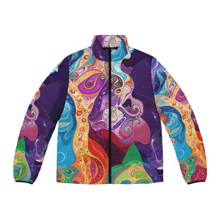 Vibrant Psychedelic Dreams - Puffer Jacket - All Over Prints - g(0D·IO) - S - Black zipper -