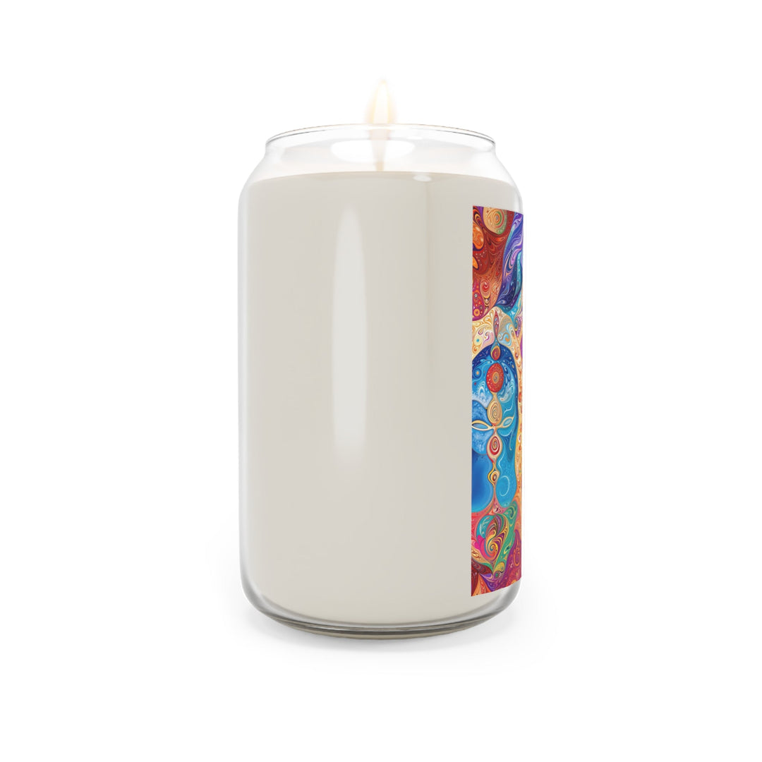 Vibrant Psychedelic Dreams - Scented Candle - Home Decor - g(0D·IO) - Vanilla Bean - 13.75oz -