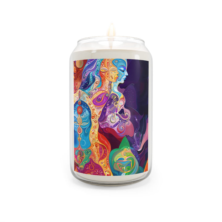 Vibrant Psychedelic Dreams - Scented Candle - Home Decor - g(0D·IO) - Sea Breeze - 13.75oz -