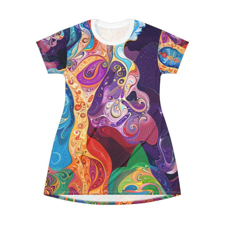 Vibrant Psychedelic Dreams - T-Shirt Dress - All Over Prints - g(0D·IO) - XS - -