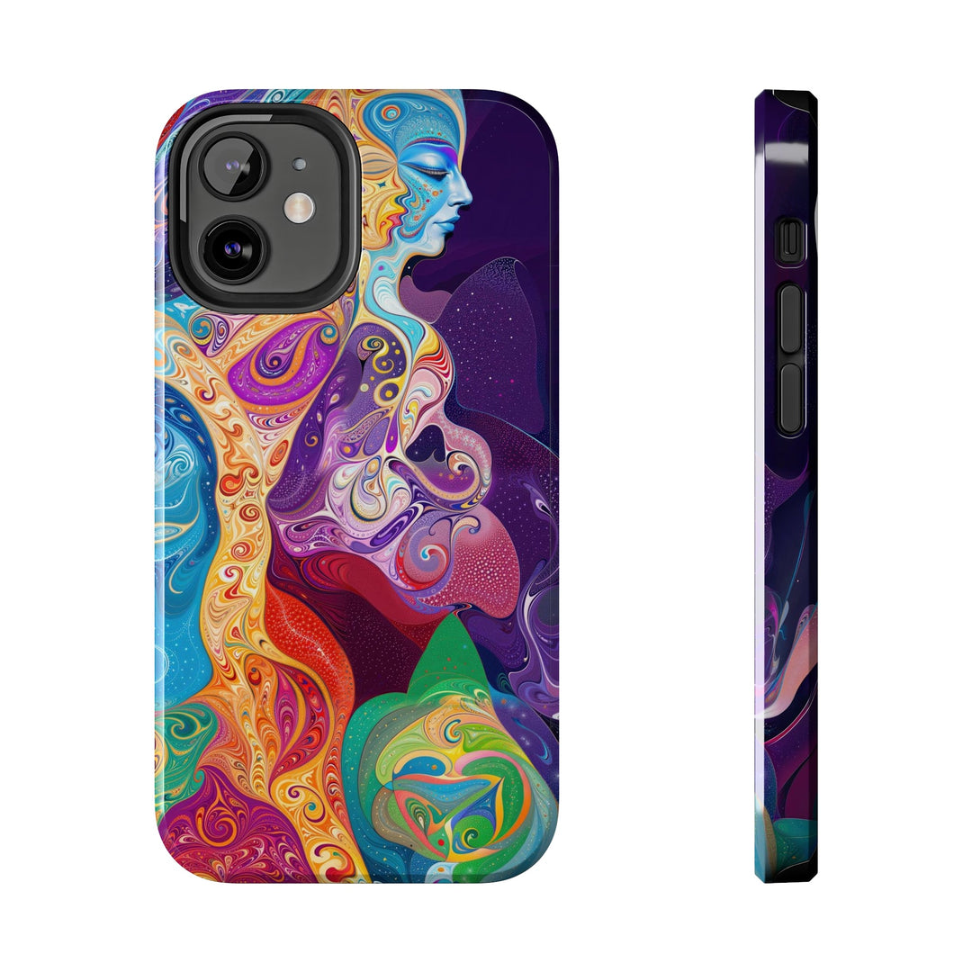 Vibrant Psychedelic Dreams - Tough Phone Case - Phone Case - g(0D·IO) - iPhone 12 Mini - -