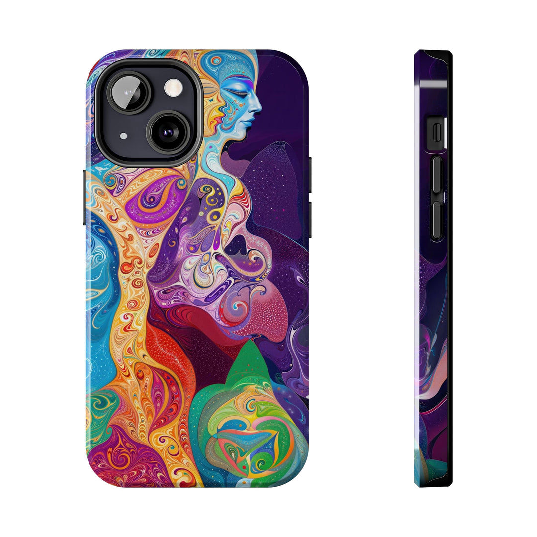 Vibrant Psychedelic Dreams - Tough Phone Case - Phone Case - g(0D·IO) - iPhone 13 Mini - -