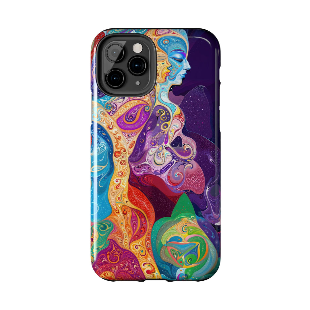 Vibrant Psychedelic Dreams - Tough Phone Case - Phone Case - g(0D·IO) - iPhone 13 Mini - -