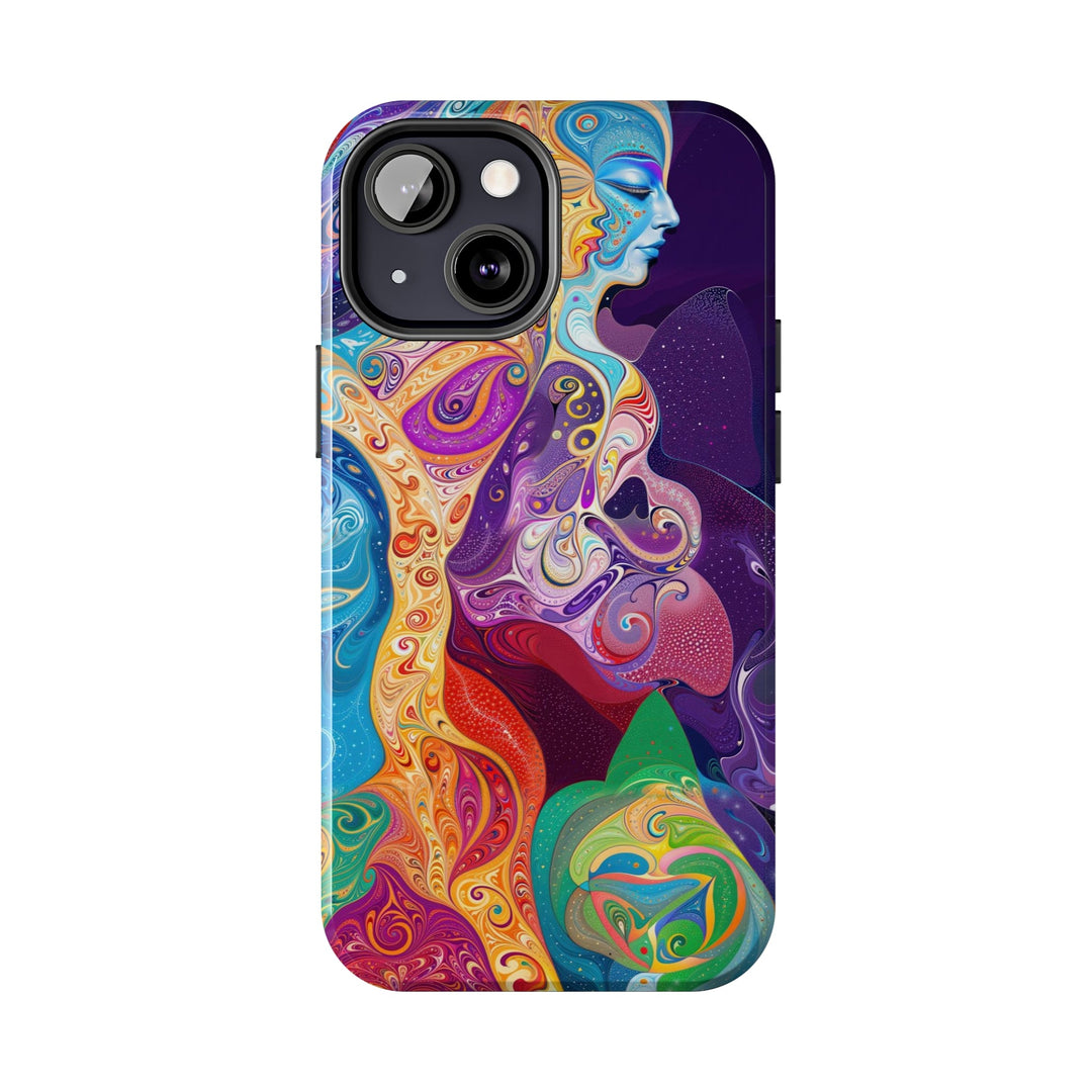 Vibrant Psychedelic Dreams - Tough Phone Case - Phone Case - g(0D·IO) - iPhone 13 Mini - -