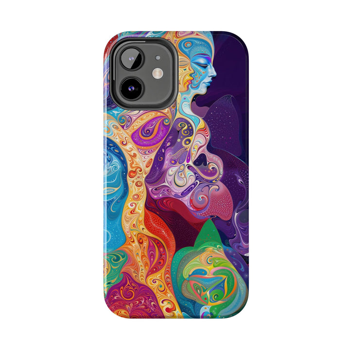 Vibrant Psychedelic Dreams - Tough Phone Case - Phone Case - g(0D·IO) - iPhone 13 Mini - -