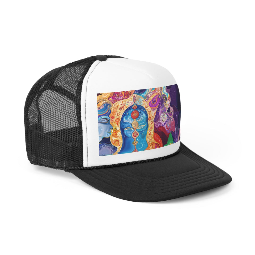 Vibrant Psychedelic Dreams - Trucker Hat - Hats - g(0D·IO) - Pink - One size -