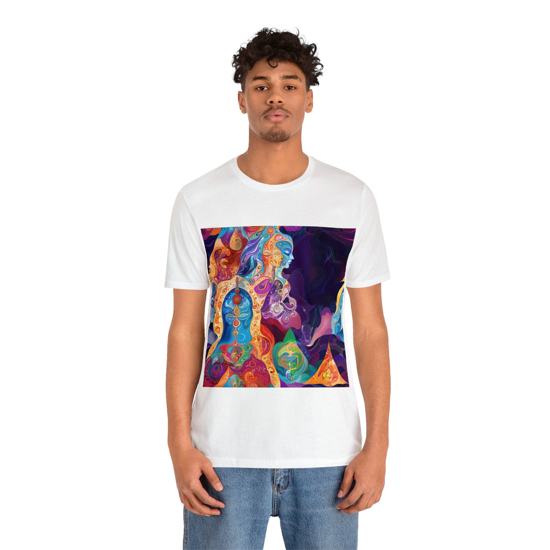 Vibrant Psychedelic Dreams - Unisex Jersey Short Sleeve Tee - T-Shirt - g(0D·IO) - Black - S -