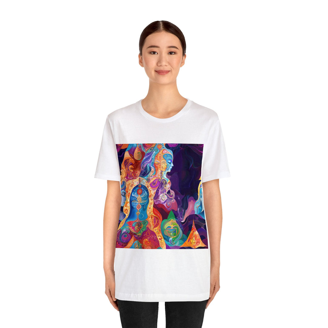 Vibrant Psychedelic Dreams - Unisex Jersey Short Sleeve Tee - T-Shirt - g(0D·IO) - Black - S -