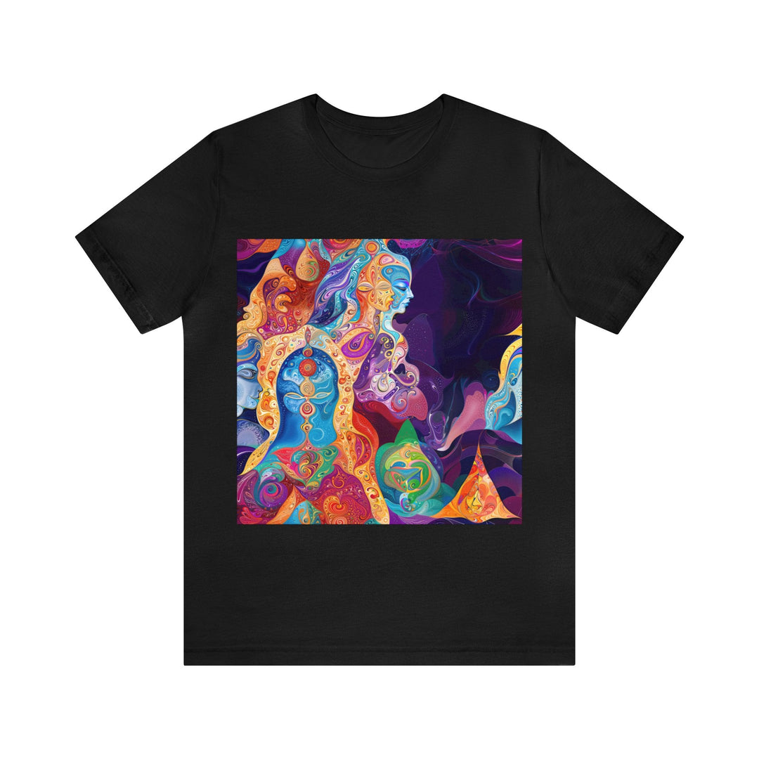 Vibrant Psychedelic Dreams - Unisex Jersey Short Sleeve Tee - T-Shirt - g(0D·IO) - Black - S -