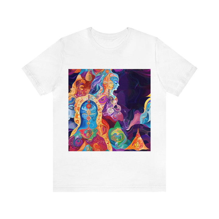 Vibrant Psychedelic Dreams - Unisex Jersey Short Sleeve Tee - T-Shirt - g(0D·IO) - White - S -