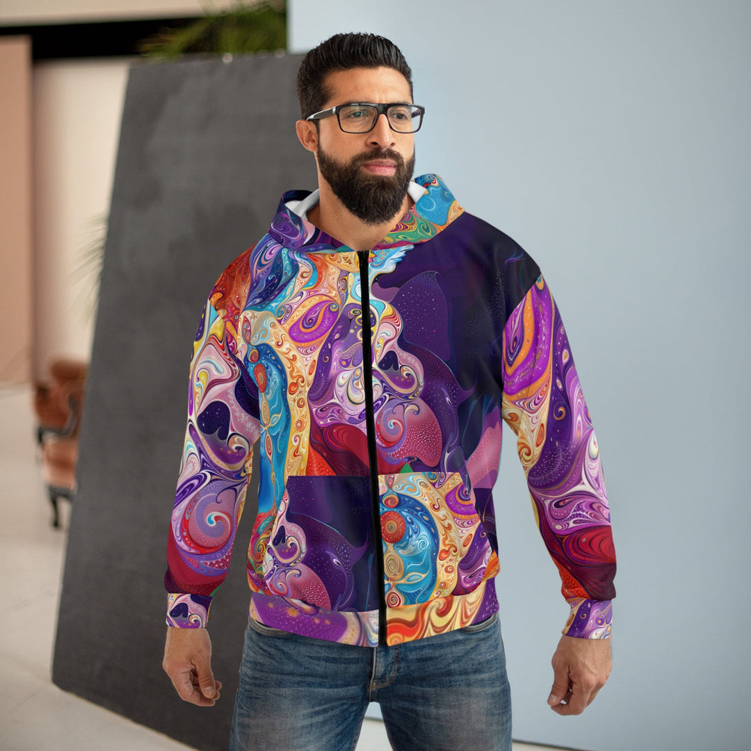 Vibrant Psychedelic Dreams - Unisex Zip Hoodie - All Over Prints - g(0D·IO) - XS - -