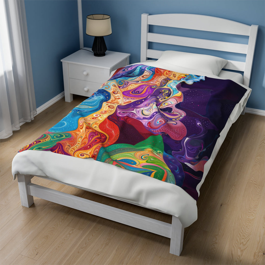 Vibrant Psychedelic Dreams - Velveteen Plush Blanket - All Over Prints - g(0D·IO) - 30" × 40" - -