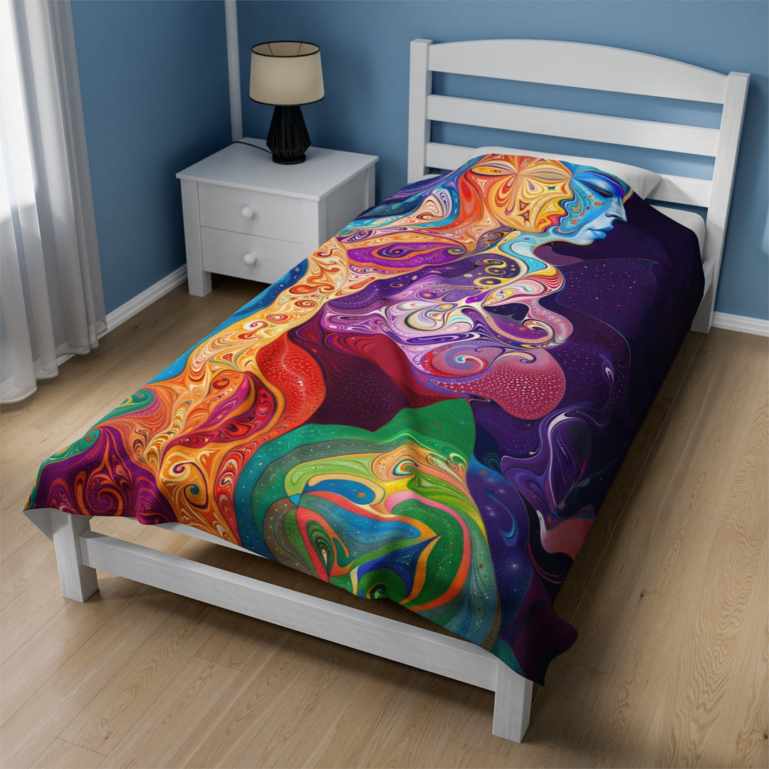 Vibrant Psychedelic Dreams - Velveteen Plush Blanket - All Over Prints - g(0D·IO) - 30" × 40" - -