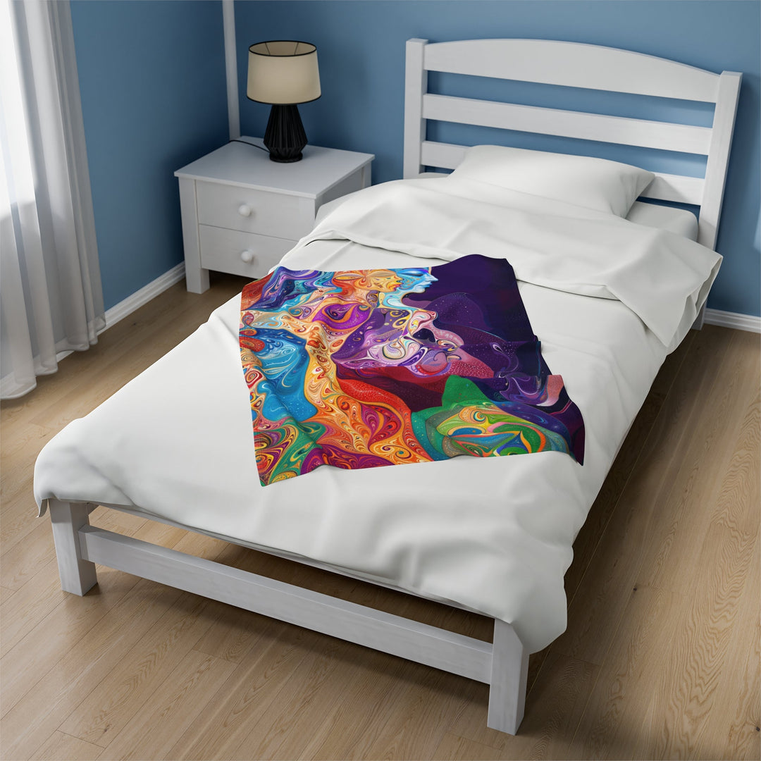 Vibrant Psychedelic Dreams - Velveteen Plush Blanket - All Over Prints - g(0D·IO) - 30" × 40" - -