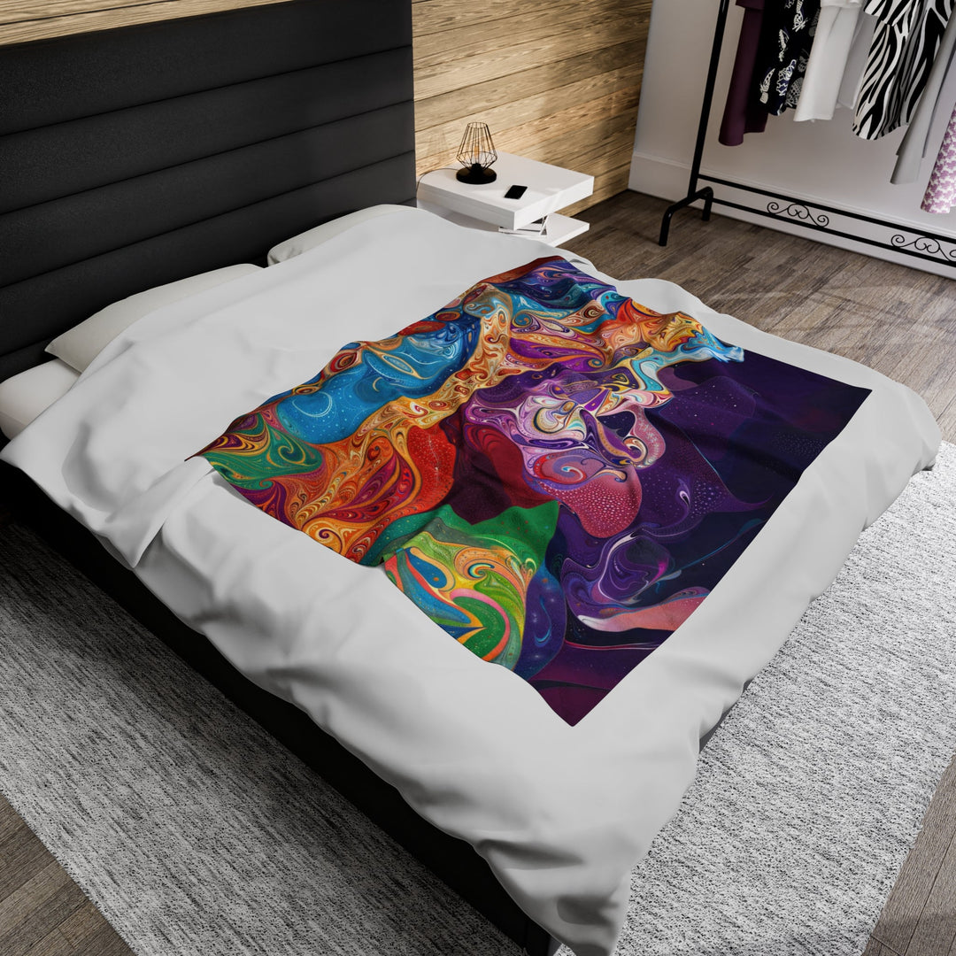 Vibrant Psychedelic Dreams - Velveteen Plush Blanket - All Over Prints - g(0D·IO) - 30" × 40" - -