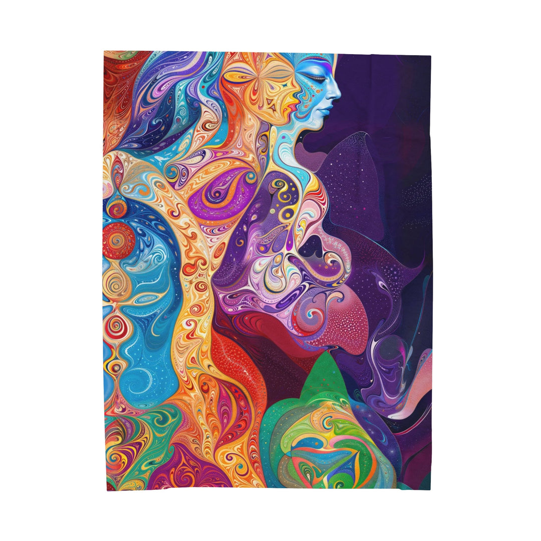 Vibrant Psychedelic Dreams - Velveteen Plush Blanket - All Over Prints - g(0D·IO) - 60" × 80" - -