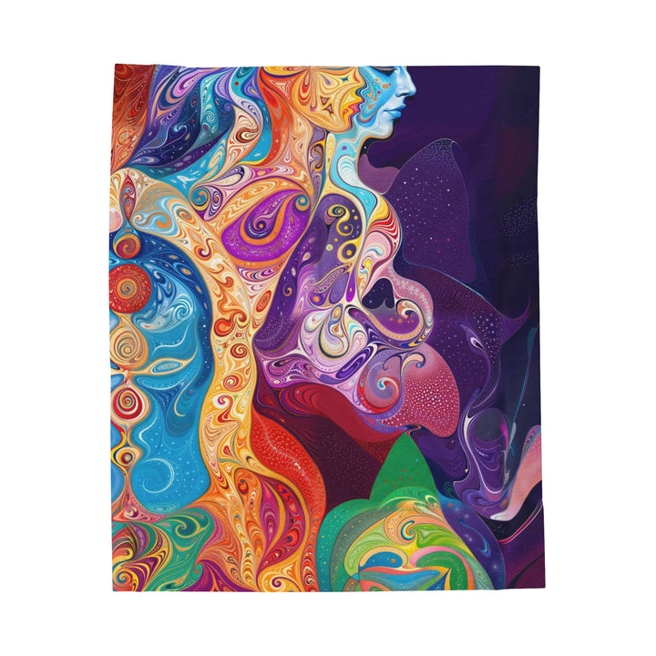 Vibrant Psychedelic Dreams - Velveteen Plush Blanket - All Over Prints - g(0D·IO) - 50" × 60" - -