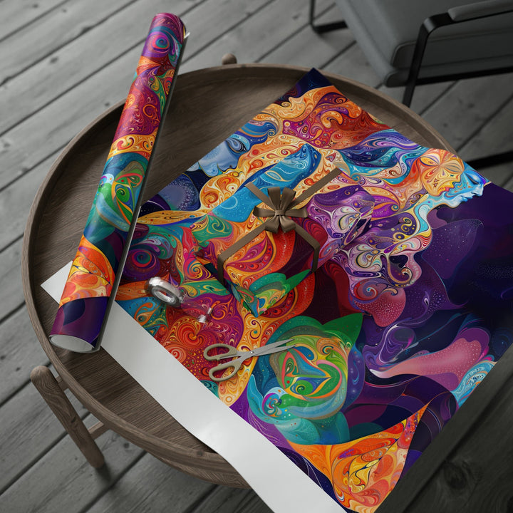 Vibrant Psychedelic Dreams - Wrapping Paper - Home Decor - g(0D·IO) - 30'' x 72'' - Matte -