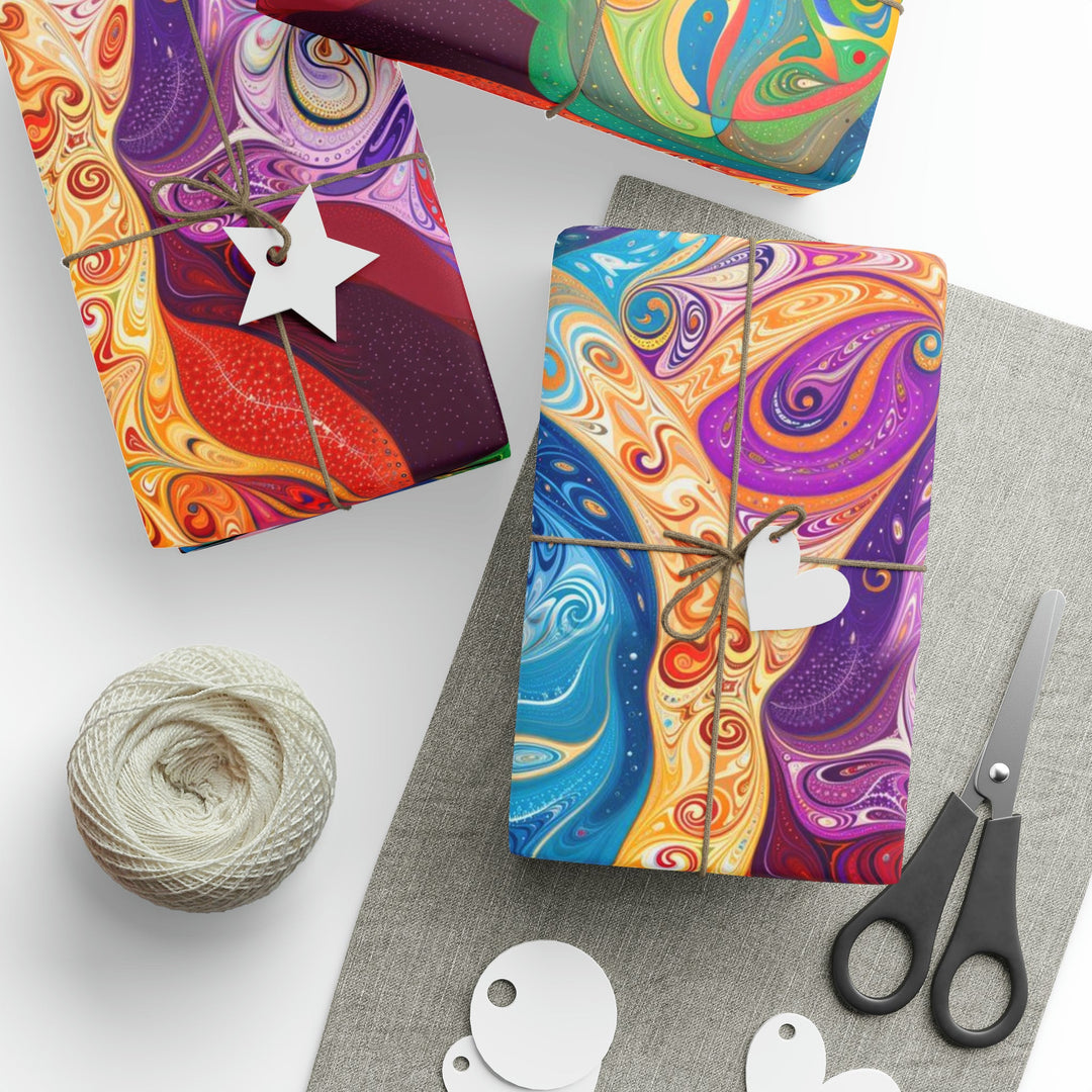 Vibrant Psychedelic Dreams - Wrapping Paper - Home Decor - g(0D·IO) - 30'' x 72'' - Matte -