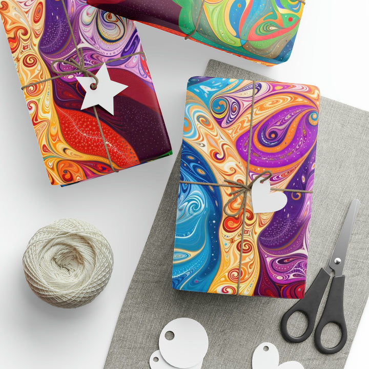 Vibrant Psychedelic Dreams - Wrapping Paper - Home Decor - g(0D·IO) - 30'' x 72'' - Matte -