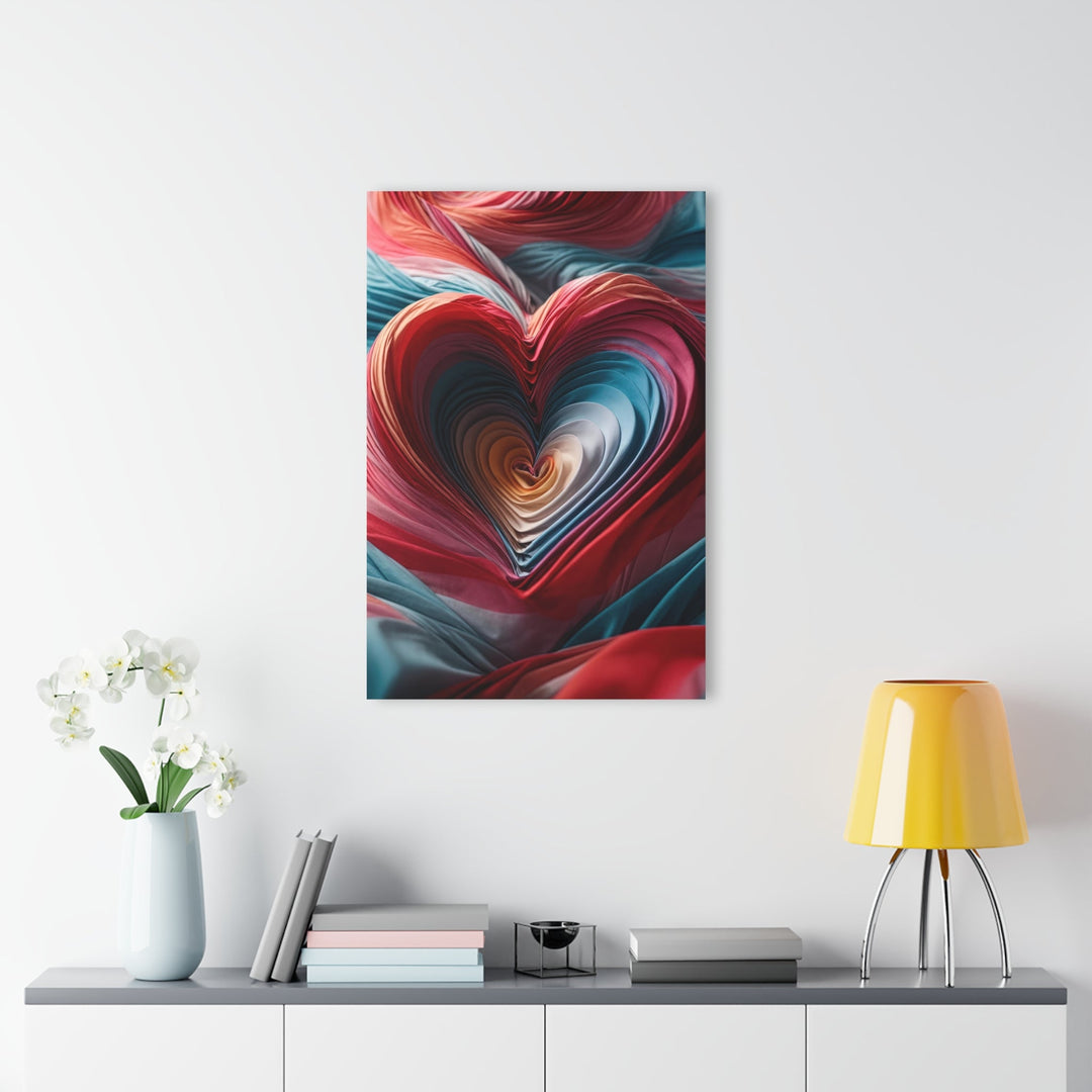 Vibrant Silk Heart - Acrylic Prints (French Cleat Hanging) - Home Decor - g(0D·IO) - 24" x 36" (Vertical) - 0.25'' -