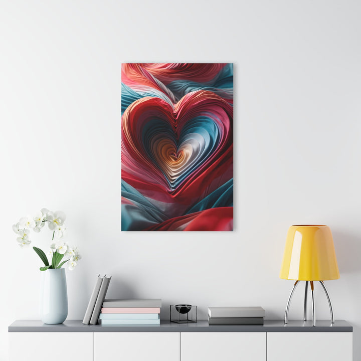 Vibrant Silk Heart - Acrylic Prints (French Cleat Hanging) - Home Decor - g(0D·IO) - 24" x 36" (Vertical) - 0.25'' -