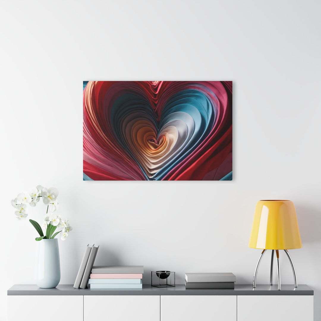 Vibrant Silk Heart - Acrylic Prints (French Cleat Hanging) - Home Decor - g(0D·IO) - 24" x 36" (Vertical) - 0.25'' -