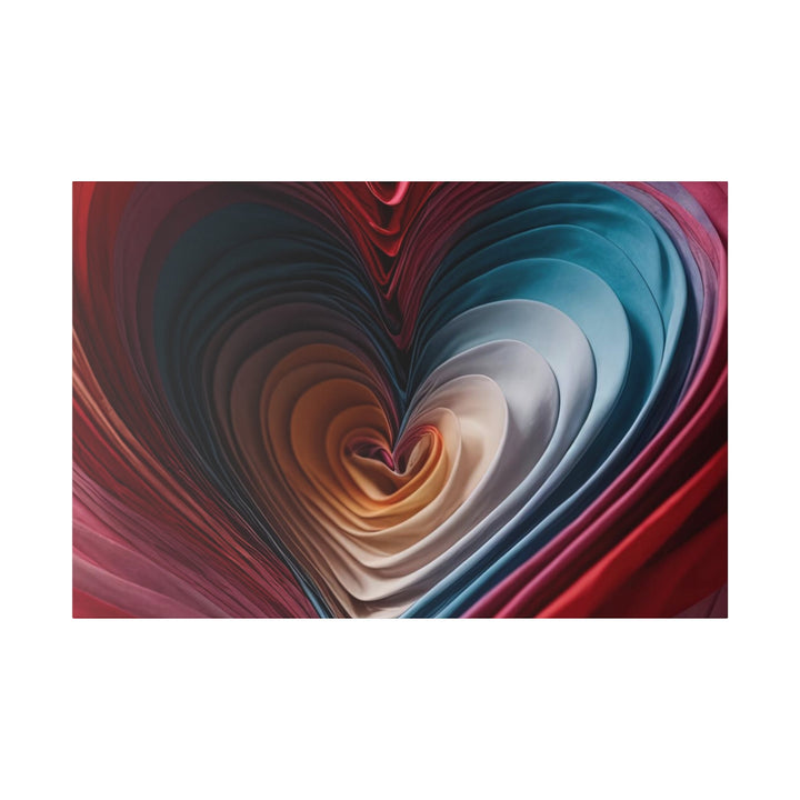 Vibrant Silk Heart - Matte Canvas - Canvas - g(0D·IO) - 48″ x 32″ (Horizontal) - 0.75'' -