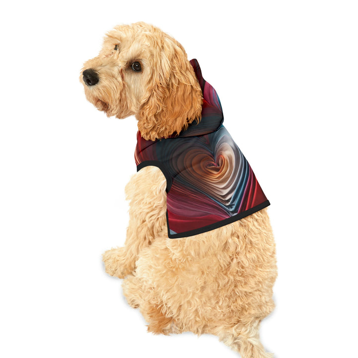 Vibrant Silk Heart - Pet Hoodie - Pets - g(0D·IO) - XXS - Black Rib -