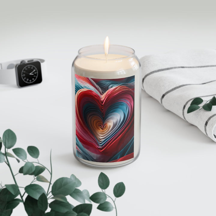 Vibrant Silk Heart - Scented Candle - Home Decor - g(0D·IO) - Vanilla Bean - 13.75oz -