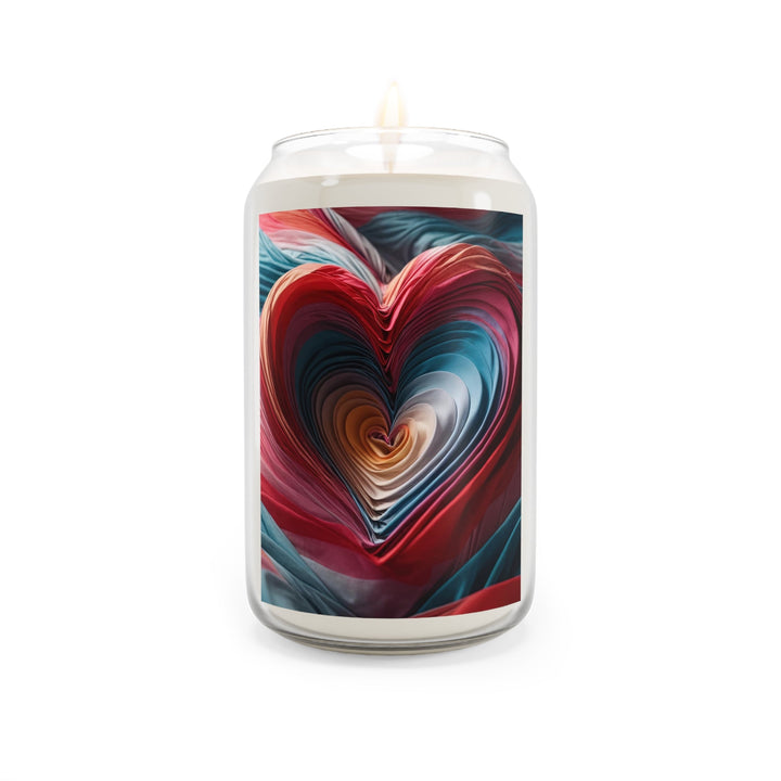Vibrant Silk Heart - Scented Candle - Home Decor - g(0D·IO) - Comfort Spice - 13.75oz -