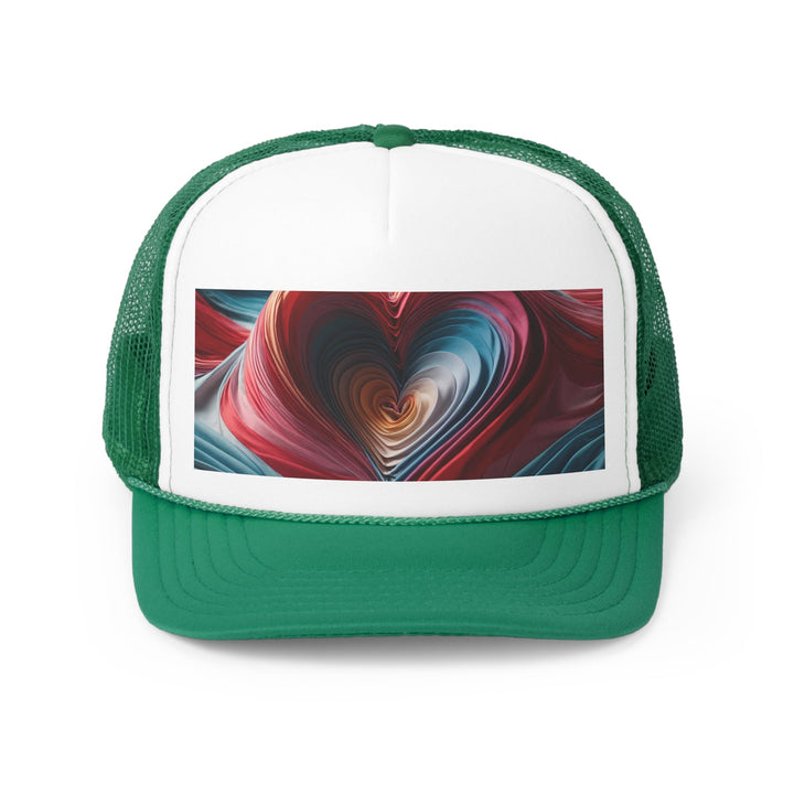 Vibrant Silk Heart - Trucker Hat - Hats - g(0D·IO) - Green - One size -