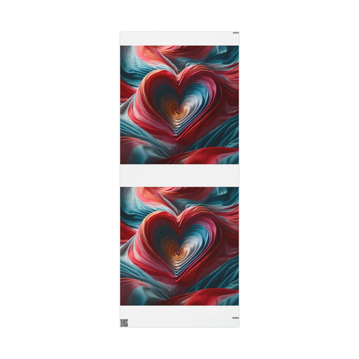 Vibrant Silk Heart - Wrapping Paper - Home Decor - g(0D·IO) - 30'' x 72'' - Matte -