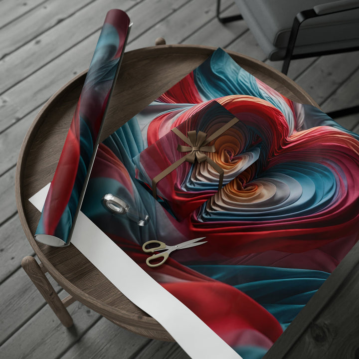 Vibrant Silk Heart - Wrapping Paper - Home Decor - g(0D·IO) - 30'' x 72'' - Matte -