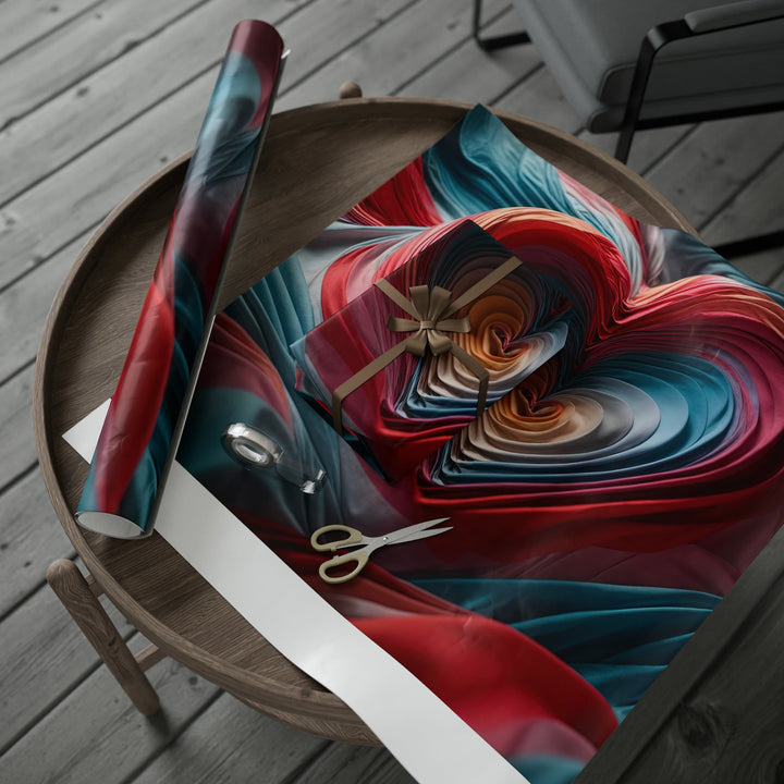 Vibrant Silk Heart - Wrapping Paper - Home Decor - g(0D·IO) - 30'' x 72'' - Matte -