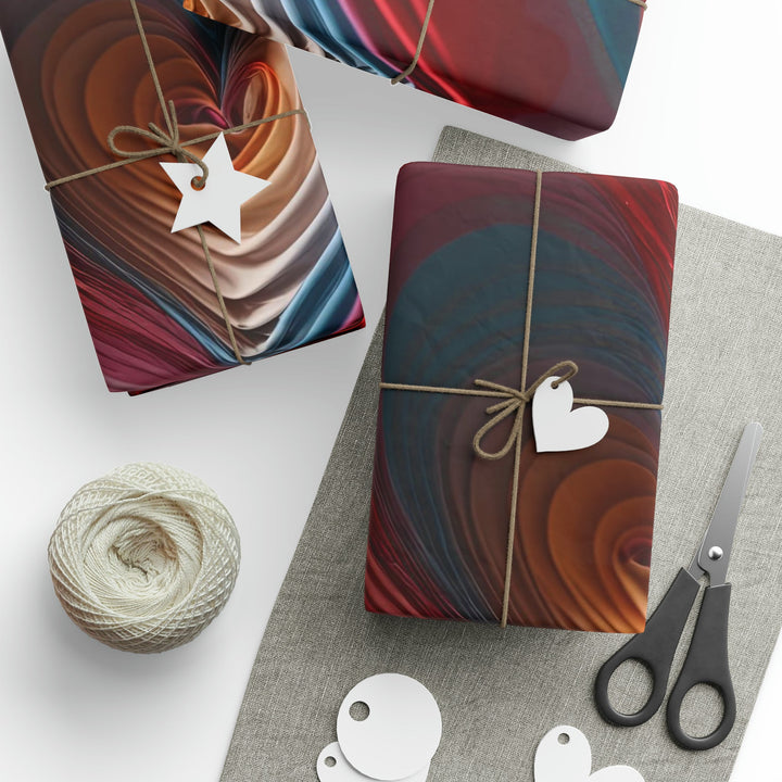 Vibrant Silk Heart - Wrapping Paper - Home Decor - g(0D·IO) - 30'' x 72'' - Matte -