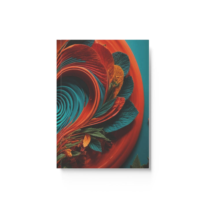 Vibrant Spiral Foliage - Hard Backed Journal - Paper products - g(0D·IO) - Blank - A5 - White