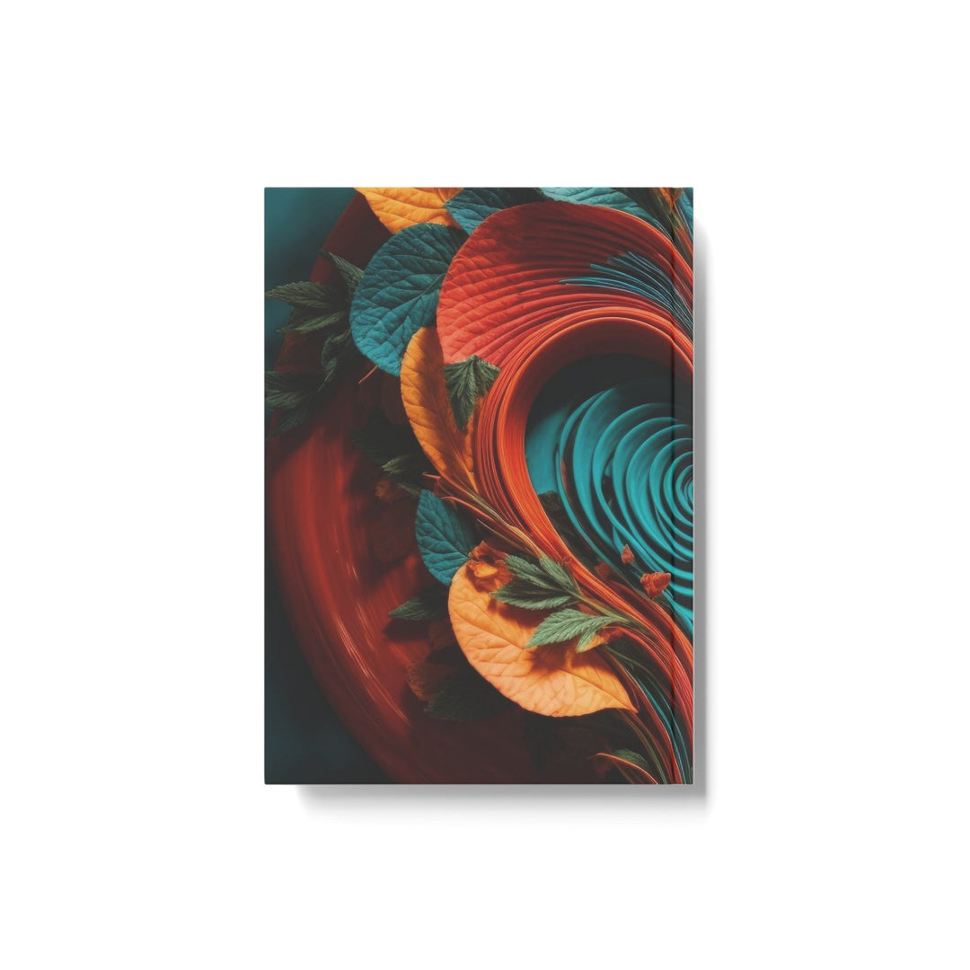 Vibrant Spiral Foliage - Hard Backed Journal - Paper products - g(0D·IO) - Graph - A5 - White