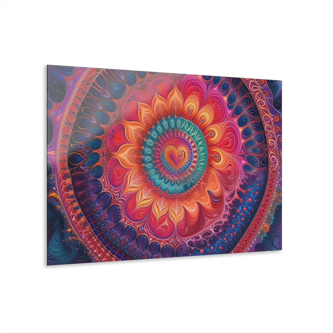 Vibrant Spiral Mandala - Acrylic Prints (French Cleat Hanging) - Home Decor - g(0D·IO) - 36" x 24" (Horizontal) - 0.25'' -