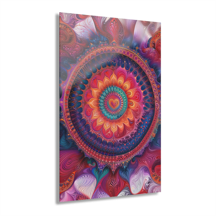 Vibrant Spiral Mandala - Acrylic Prints (French Cleat Hanging) - Home Decor - g(0D·IO) - 24" x 36" (Vertical) - 0.25'' -