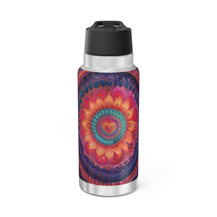 Vibrant Spiral Mandala - Gator Tumbler 32oz - Mug - g(0D·IO) - Silver - 32oz -