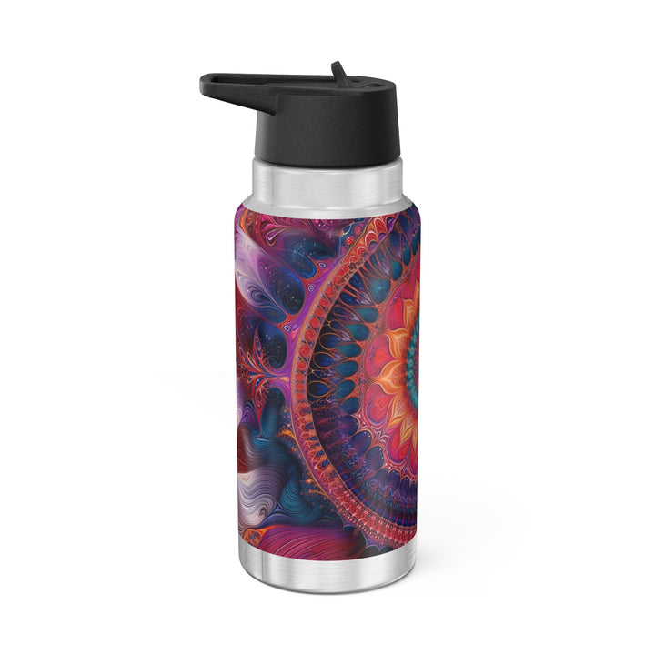 Vibrant Spiral Mandala - Gator Tumbler 32oz - Mug - g(0D·IO) - Silver - 32oz -